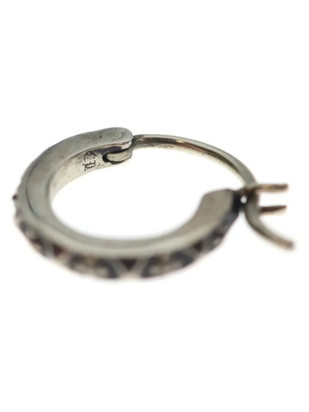 Chrome Hearts Tiny Tfp Hoop True Punk Earrings Silver